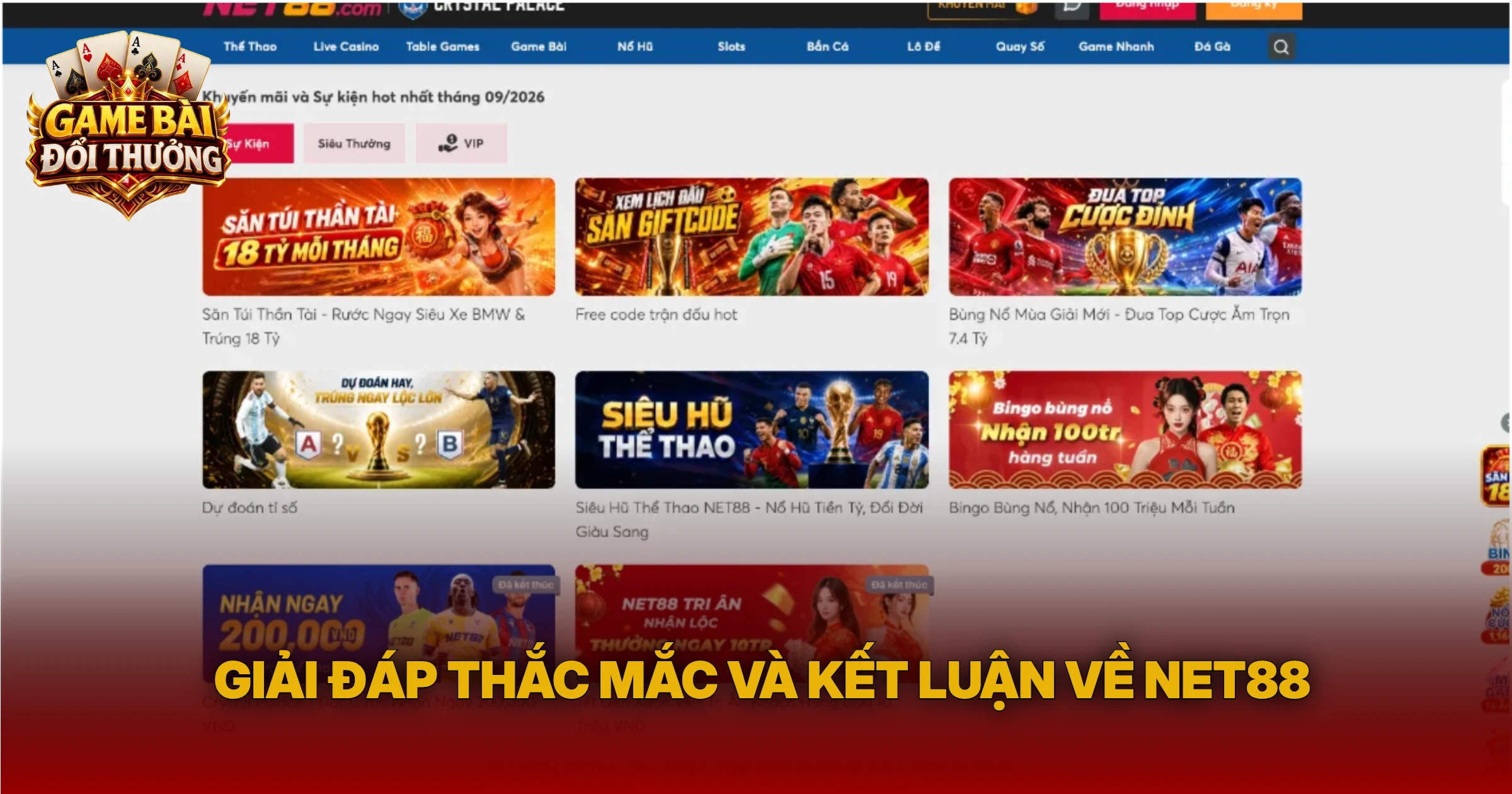 Giải Đáp Thắc Mắc Và Kết Luận Về Net88