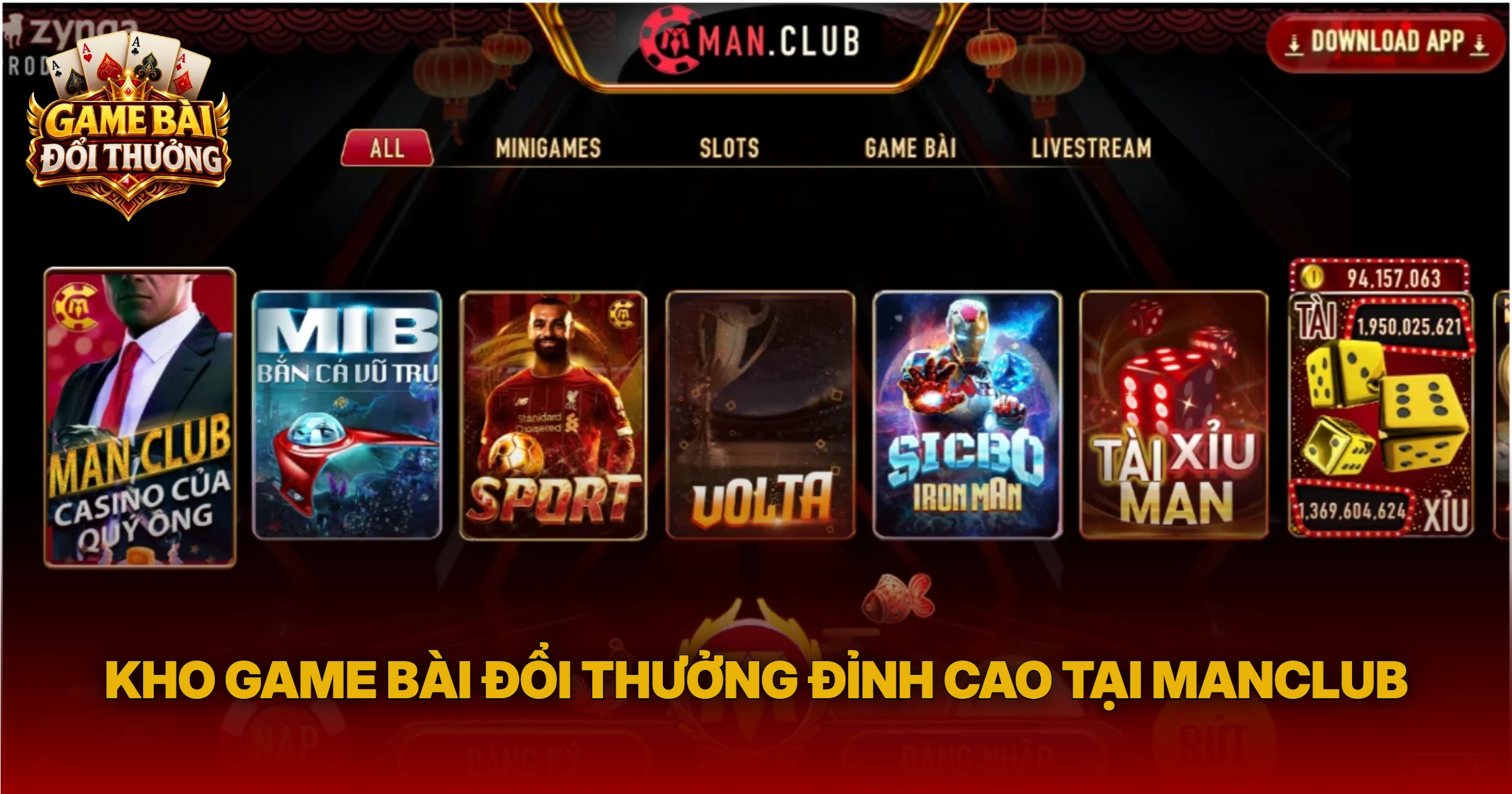 Kho Game Bài Đổi Thưởng Đỉnh Cao Tại Manclub